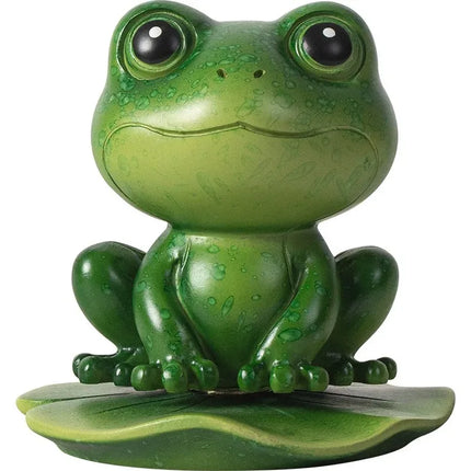 Color Changing Cute Little Frog Tea Pet Figurine, Funny Thermo Chromatic Resin Craft for Tea Ceremony