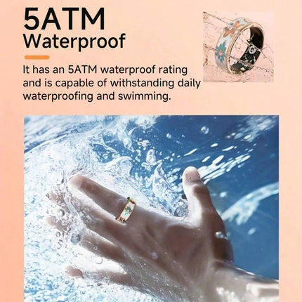 2025 New Color Enamel Craftsmanship Smart Ring For Android&IOS 5 ATM Waterproof Bluetooth Call Health&Sleep Monitoring Man Gifts