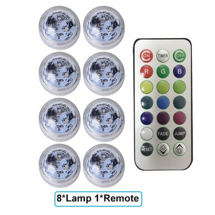 LED Car Interior Ambient Night Light Decoration Wireless Adhesive Bicycle Tail Light Auto Roof Vase Pool  Atmosphere Lamp