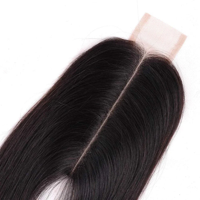 Upermall Kim K 2x6 HD Transparent Lace Closure Straight Body Wave Deep Middle Part Brazilian Remy Human Hair For Black Women