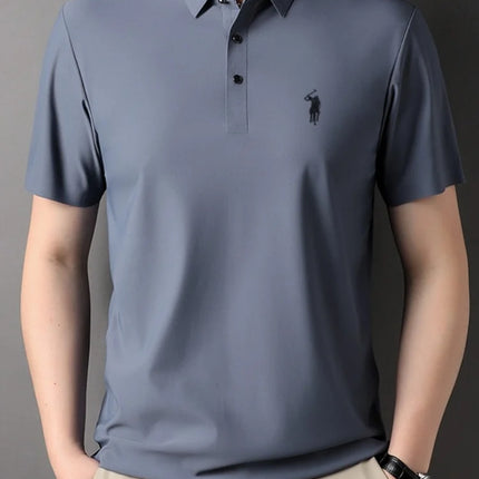 Luxury classic men's brand Paul original pony embroidered comfortable POLO shirt summer new casual breathable short sleeved top