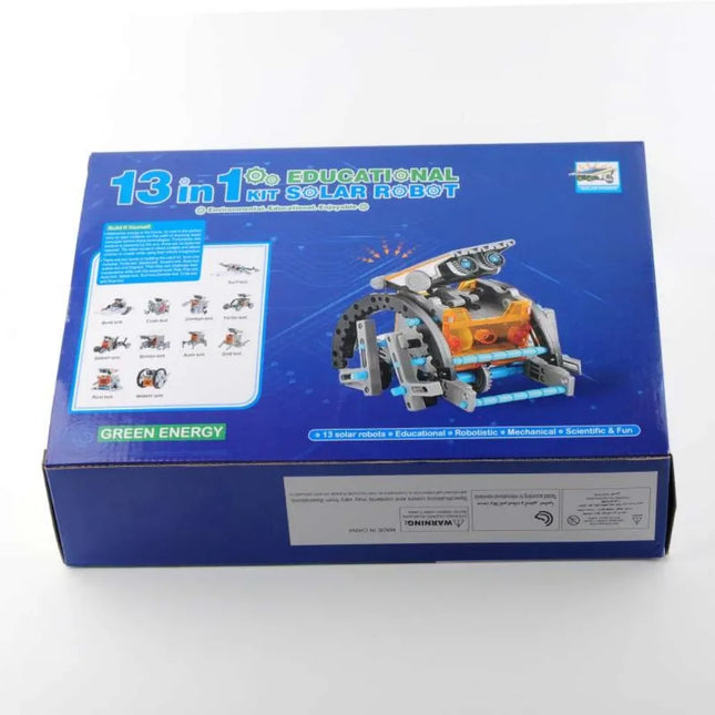 13 in 1 Solar Powered Robot Science Kit DIY Building Blocks Gift for Kids Electronic DIYs Creative Educational Assembly Toys