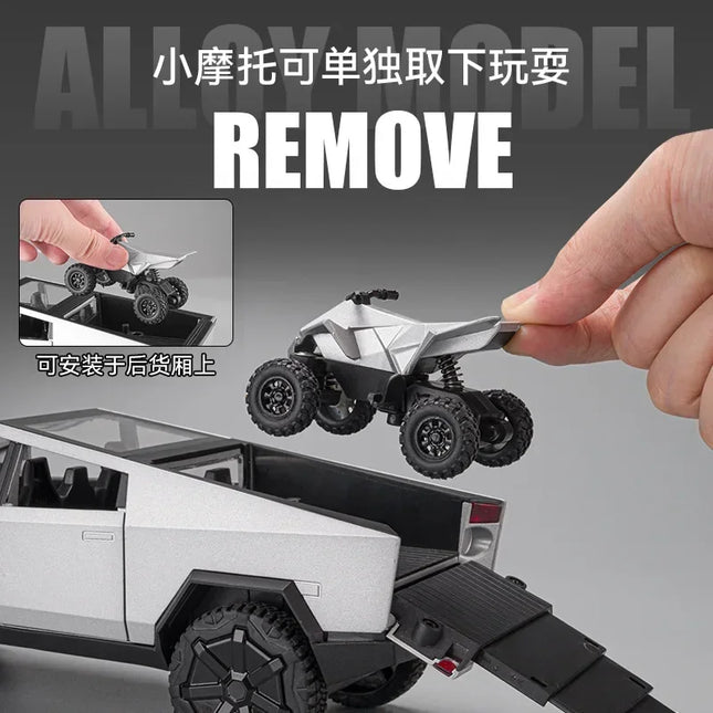 1:24  Pickup car Simulation Diecast Metal Alloy Model car Sound Light Pull Back Collection Kids Toy Gifts A545