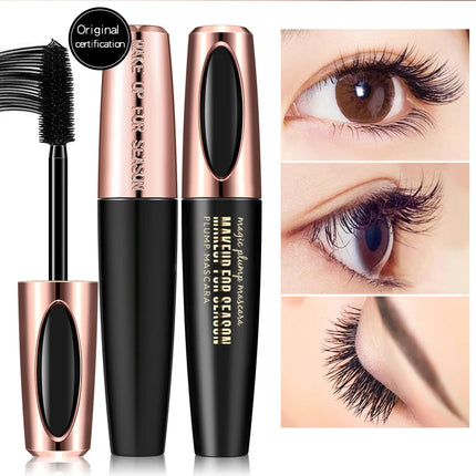 1pc 8d Silk Fiber Eyelash Mascara Waterproof Thick Lengthening MascaraCurling Long Black Extension
