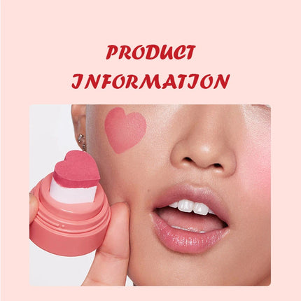 Heart-shaped cushion stamp blush for Vibrant Brightening Makeup Enhances Skin Tone Great Valentine's Present for Women and Girls