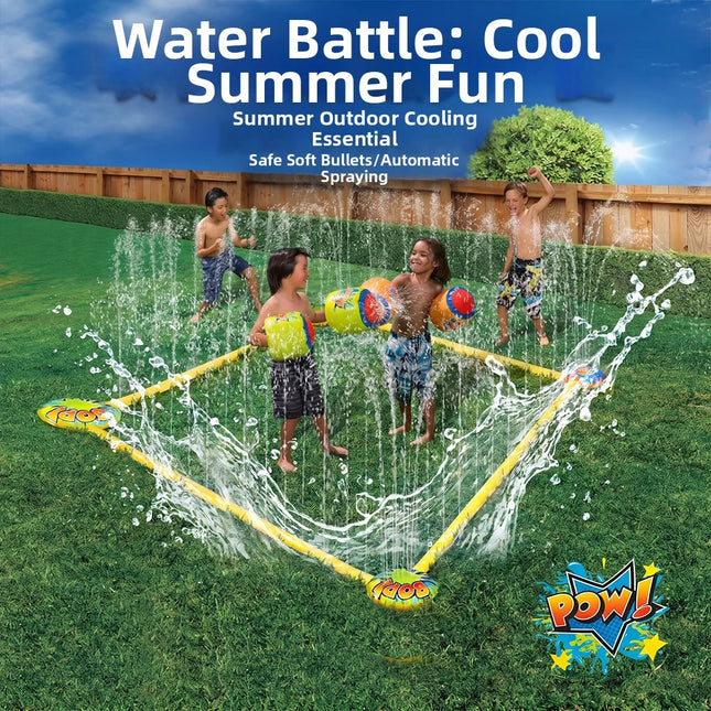 Inflatable Boxing Ring Water Spray Toy Kids Interactive Fighting Game Outdoor Backyard Pool Party Summer Fun Play Toy for Child