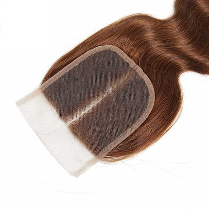 Chocolate Brown 4x4 5x5 Lace Closure Human Hair Body Wave 4# Brown 13x4 Lace Frontal PrePlucked For Black Women 10-22 Inch