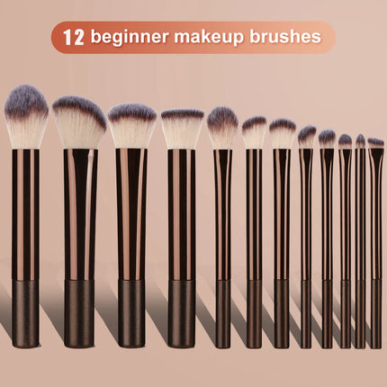 10/12PCS Makeup Brush Set Foundation Concealer Powder Eyeshadow Blush Brush Blending Cosmetic Beauty Tool for Face