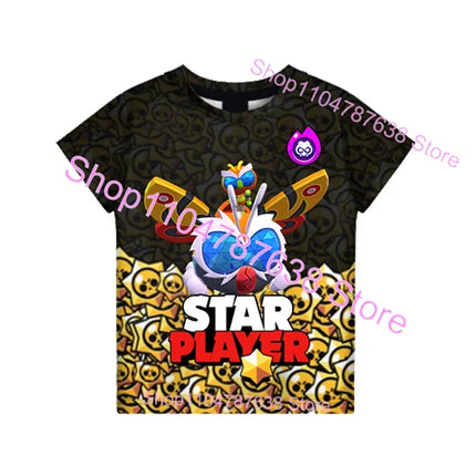 Kids Star Player Game 3D Print T-shirts Tees Summer T Shirt Boys Girls Clothing Cute Shirts Children Cute Child Tops
