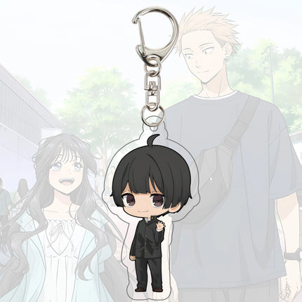 The Fragrant Flower Blooms with Dignity 10CM Acrylic chibi Keychain Figures Rintaro Kaoruko Waguri Cosplay Model Desk Decor Gift