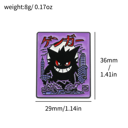 Gengar Cartoon Brooches Anime Enamel Lapel Pins for Backpack Accessories Fans Collection Brooches Jewelry Gift