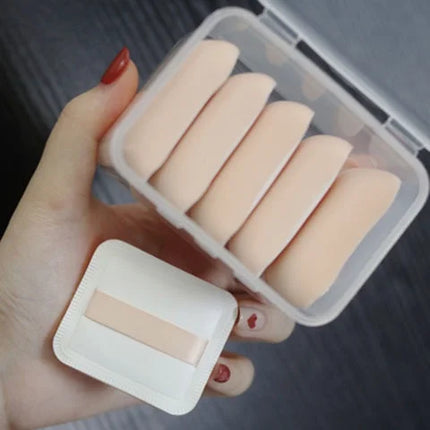 5 Pcs Soft Reusable Triangle Powder Puff Set,  Makeup Sponge Beauty Egg Blenders For Liquid Foundation Powder