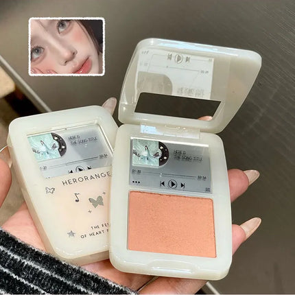Powder Blusher Disk Monochrome Matte Blush Palette Cheek Tint Natural Facial Rouge Plate Brighten Nude Matte Face Contour Makeup