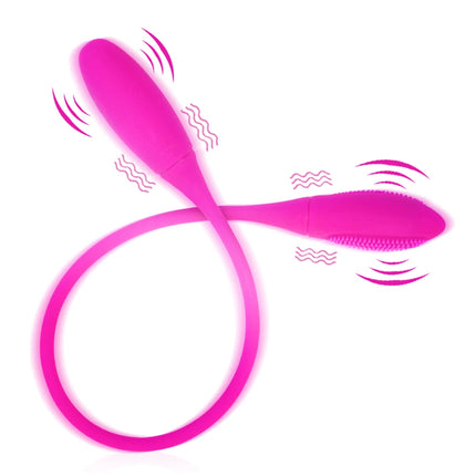Double Head G Spot Bullet Vibrator Double Sided Silicone Vibrating Egg Ball for Anal Prostate Adult Sex Toy for Women Lesbian