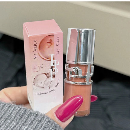 Flowing mirror lip gloss, waterproof and long-lasting luster, non stick to the cup, silky texture, natural makeup effect