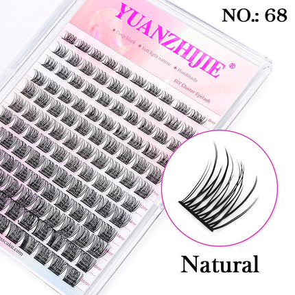 12lines Super Fluffy YUANZHIJIE DIY Eyelashes Cluster Individual lash Bunches Premium Material Multi Pointed Natural Eyelash