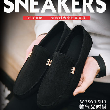 Men Casual Shoes Canvas Slip On Fashion Loafers for Male Luxury Dress Driving Shoes Formal Wedding Party Flats Plus Size