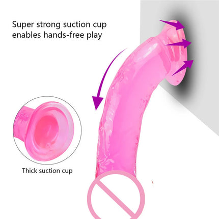 Realistic Silicone Penis Dildo Vibrator Powerful Suction Cup Penis Sex Toys Flexible Dildos Big Penis Female Masturbator Reusable