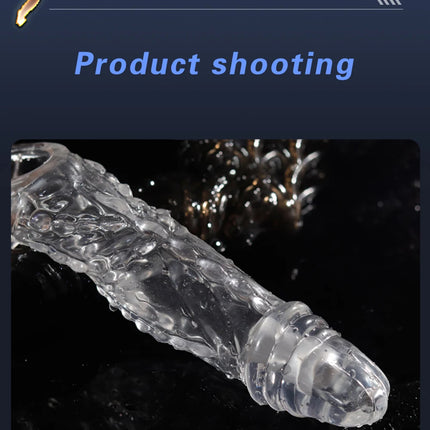 Bullet Vibrator Ring Clear Cock Ring Extender Reusable Penis Sleeve Ultra-Soft Enlarger for Couples Vibrating Dildo Sex Toys Men