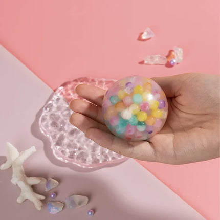 6cm Exotic Pinch The Rainbow Bead Pressure Reducing Ball Vent Ball Decompression Toy TPR Pinch Le Grape Ball Adult Toys