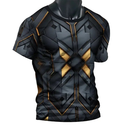 Summer New Men's T-shirt Sniper Printed Short-sleeved Top Men's Fitness Breathable Short-sleeved Street Fighting People Clothing
