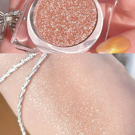 Monochrome White Shiny Highlighter Palette Gorgeous Glitter High Gloss Long Lasting Pearlescent Shimmer Brighten Bronzers Makeup