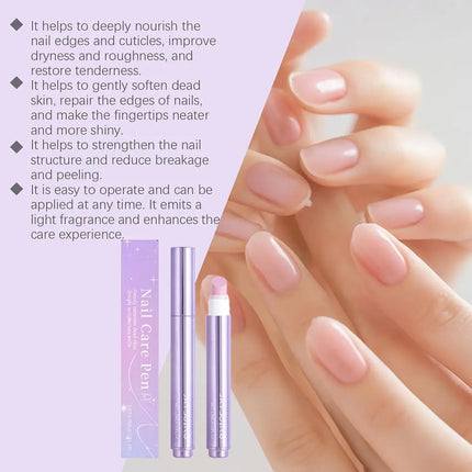 3-in-1 Cuticle Oil Pen Cuticle Pusher Nail Pen Dead Skin & Cuticle Remover Pen Nail Oil Pen with Ceramic Tip for Nails Care
