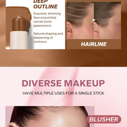 BEAUTY GLAZED multi-colour matte highlight blush stick glazed non-stick glass delicate and supple multi effect makeup
