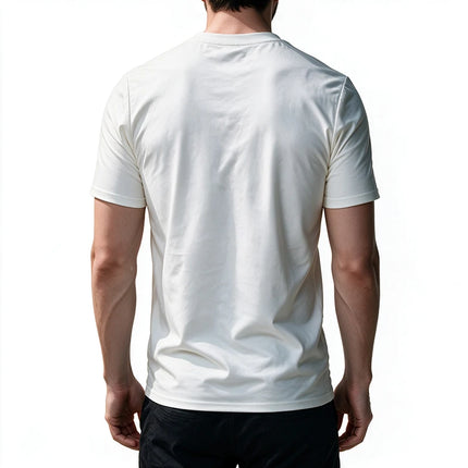 Men Embossed Letter Short Sleeve T Shirt Soft Stretch Regular Fit Versatile Daily Street Vacation Leisure Summer Casual Tops