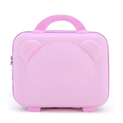 14-Inch Portable Bear Cosmetic Box Luggage Box Password Lock Cartoon Storage Travel Box Wedding Favor Lightweight Unisex