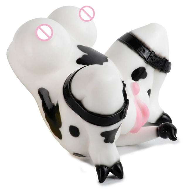 YOCY Fantasy Cow Male Masturbator Realistic Vagina Penis Stroker Massager Sexy Pocket Pussy Silicone Adult Sex Toys For Men