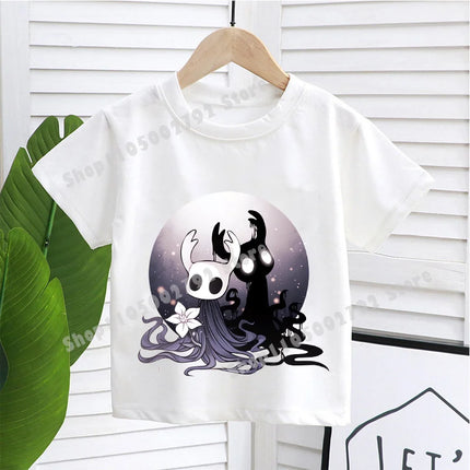 Hollow Knight Kids T-shirt Summer Children Game Cotton Short Sleeve Tops Boys Anime Fashion Cute Tees Girls Casual Clothes Gifts