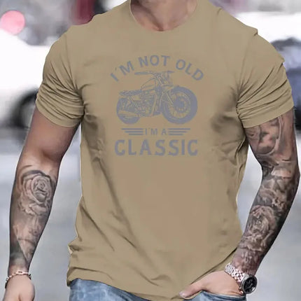 Fashionable And Personalized Men's T-shirt Motorcycle 3D Printed Harajuku Street Round Neck T-shirt Oversized T-shirt Casual Top