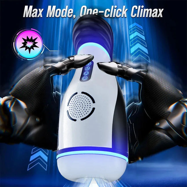 Automatic Male Realistic Masturbator Cup Sucking Pussy Penis Intelligent Voice Vibration Blowjob Machine Pump Adult Sex Toy 18+