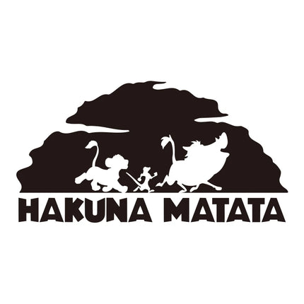 Lion King Hakuna Matata Vinyl Art Decals Car Window Laptop Decoration, Pumba Simba Nala Wall Sticker Kids Room Wall Decor