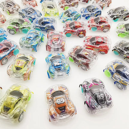 Double layered inertia color printed mini car, random style children's car toys, holiday gifts