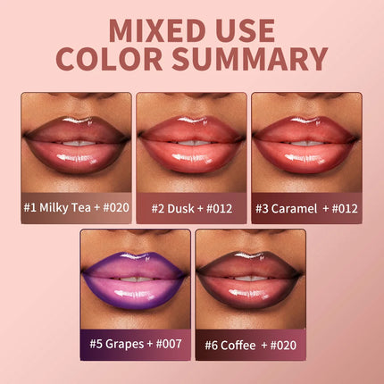 Lip Liner & Lip Gloss Set Shiny Long Lasting Moisturizing Lip Liner and Lip Gloss Combo Multiple Occasions Lips Makeup