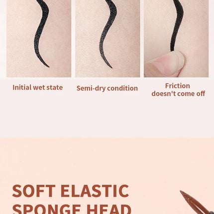Matte Black Waterproof Liquid Eyeliner Pencil Sweatproof Quick Dry Easy To Wear High Pigment Brown Eye Liner Pen Eye Makeup Tool