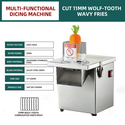 Commercial Automatic French Fries Cutter Wave Potato Cutter Stainless Steel Fries Cutting Machine