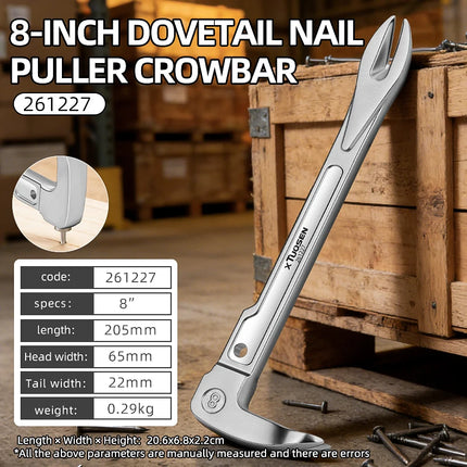 8/10/12-inch Flat Dovetail Chisel End Nail Pullers Household Woodworking Pry Bar Multi-purpose Tool (Hand Tools)
