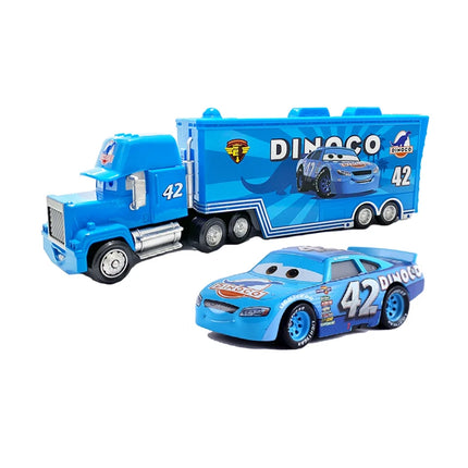 Disney Cars Diecast Lightning McQueen No: 79 No: 86 Alloy Car Container Truck Set Model Car Die Casting Kids Birthday Gifts Toys