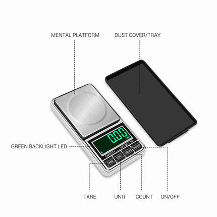 Portable Digital Scale Gold Jewelry Scale Mini Pocket Digital Scale Professional Accurate Electronic Scale Precision Balance