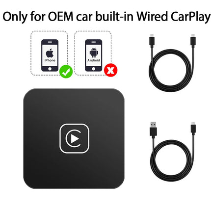 Acodo Wired to Wireless CarPlay Adapter Android Auto Smart Dongle Mini Box Plug And Play Bluetooth Connectivity USB Interface
