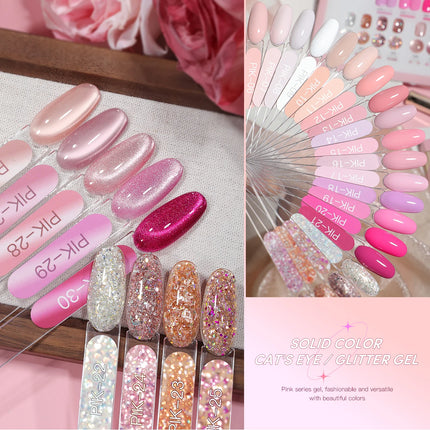 AS 15ml Pink Glass Bead Cat Magnetic Gel Nail Polish Spring Jelly Crystal Semi Permanent Moonlight Soak Off Manicure Varnish Gel