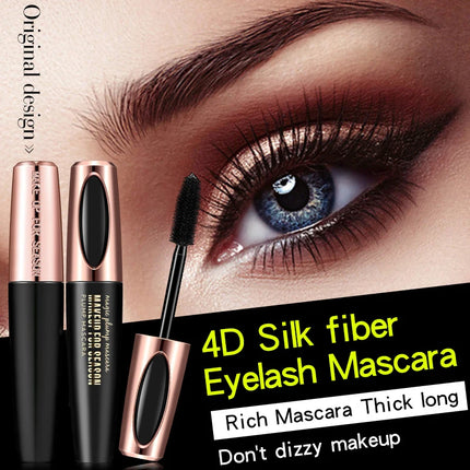 1pc 8d Silk Fiber Eyelash Mascara Waterproof Thick Lengthening MascaraCurling Long Black Extension
