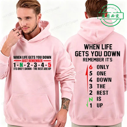 Men's Hoodie Casual Sports Hoodie 1 Down 6 Up Motorcycle Print Men/Women Plus Size Pullover Fashion Sweatshirt Long-Sleeve Tops