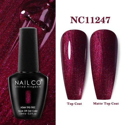 NAILCO 15ml Red Color Series Gel Varnish Coffee Gel Nail Polish Maximalism Reddish Gellak Design Brown Lacquer Nail Art Manicure
