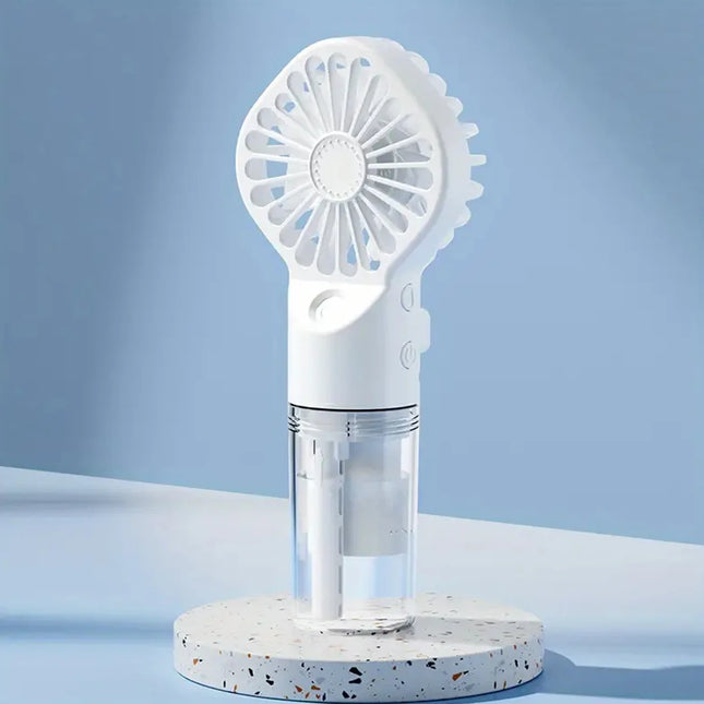 Handheld Mini Fan Air Conditioner USB Rechargeable Portable Mist Cooler Cooling Spray Humidifier Fan for Home/Office/Dorm