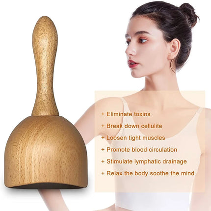 6 In 1 Wood Therapy Massage Tool Lymphatic Drainage Massager Anti Cellulite Fascia Massage Roller for Full Body Muscle relaxatio