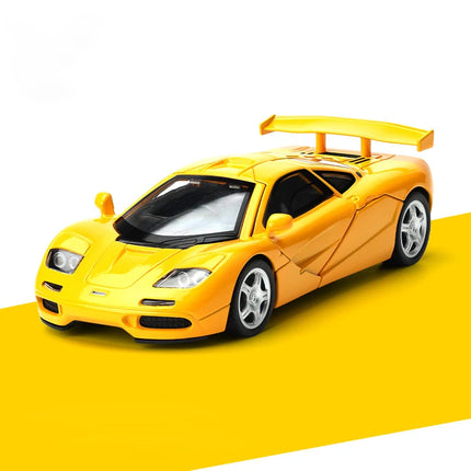 1:32 McLaren F1 XP4 XP5 1933 Supercar Alloy Metal Diecast Model Car Sound And Light Pull Back Children's Toys Car Holiday Gifts